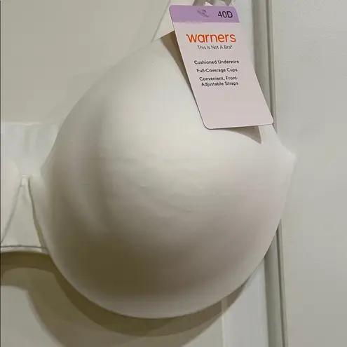 Warners This Is Not A Bra Underwire White NEW Size 40D Push Up Contour T