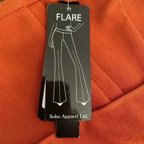 Soho Apparel 🆕Soho Orange Flare Leg Suit Pants M🆕