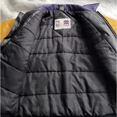 Nba Vintage Los Angeles Lakers Leather Jacket Women’s Sz XL Logo Athletic RARE