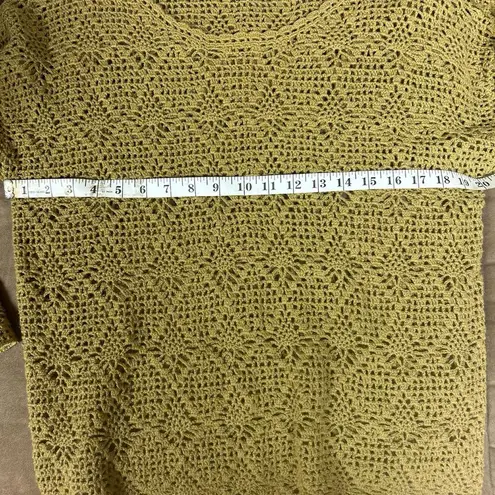 Forenza Vintage whimsical crochet knit green fairy top size M