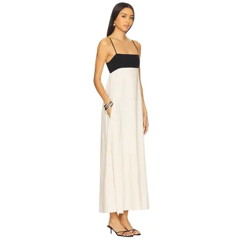 NIA Clove Dress in Ecru XSmall New Womens Maxi Long Casual Gown Black Size XS