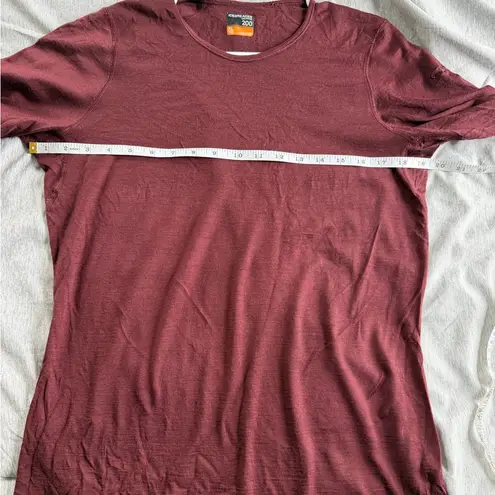 Icebreaker Womens Merino Wool 200 Longsleeve Shirt Size XL Maroon Cold FLAW Red