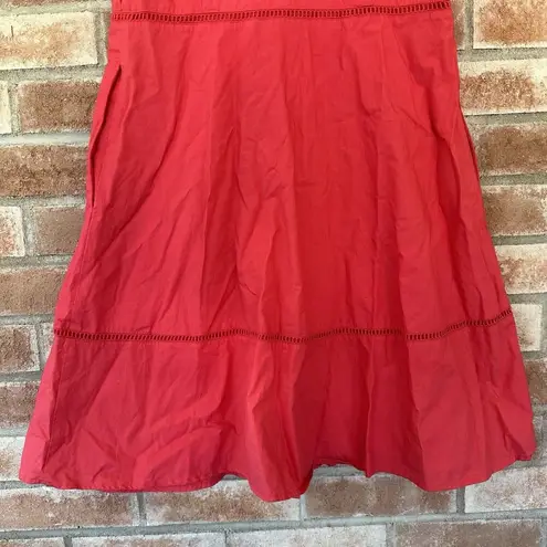 Draper James Button Up Shirt Dress Hot Pink Lattice Trim Size 6