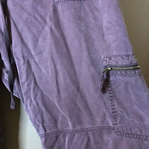 Soft Surroundings Lyocell Cargo Pants Purple maroon XL