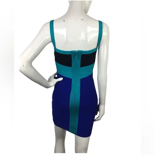 Wow Couture  Color-block Bandage Bodycon Dress S