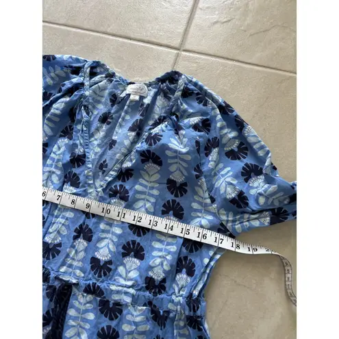 Mud Pie Mud Pie Dress Womens Medium Blue Midi Tassels Boho Beach Resort Coastal Preppy