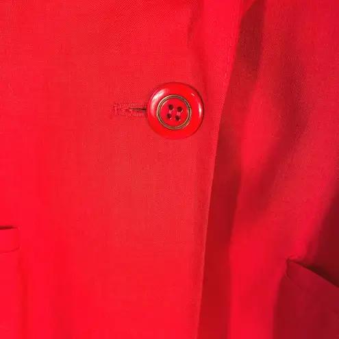 Pendleton Vintage 80s Miss Sophisticates Women's Red Wool Blazer Made in USA Med