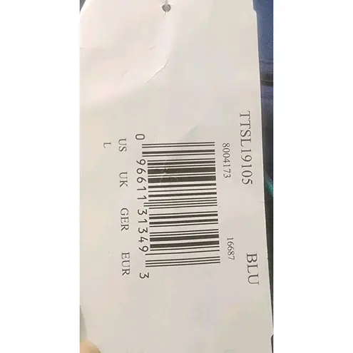 Penbrooke Womens Size L Striped One Piece Swimwear Dark Blue Size L