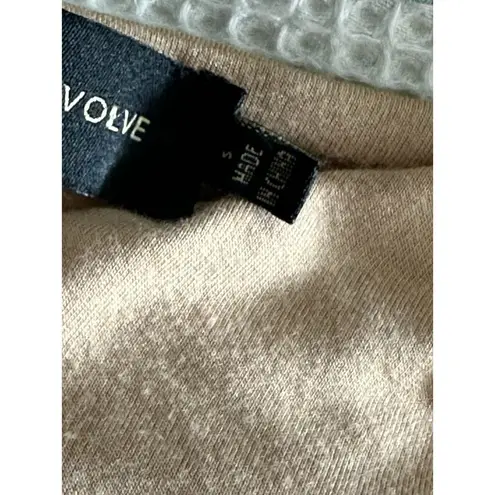 House of Harlow Revolve Halter Bodycon Mini Dress Tan Clubbing Sexy Size Small