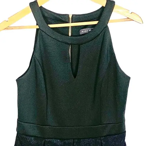 Jessica Howard Dress Size 6 Black Lace Fit & Flare Sleeveless Cocktail Mini