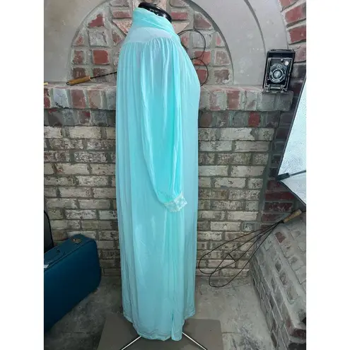 nightgown robe set blue lace long vintage lovecore Size M