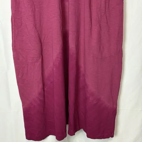 LOGO By Lori Goldstein Pink Tie Dye 100% Cotton Jersey Knit Dress Sz 1X Pockets