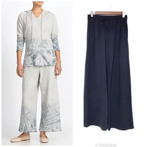 Johnny Was CALME Mihu Wide Leg Pant Dark Gray Elastic Waist Casual Size XS New