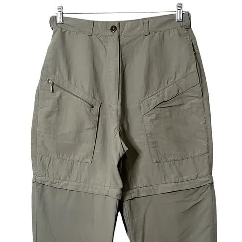 Lowe Alpine Womens Hiking Pants 29" Waist Tan Pockets Zip Away Shorts Outdoor