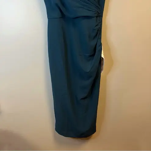 Dress the Population Anita Crepe Cocktail Dress in Peacock Blue Sz S NEW *READ*