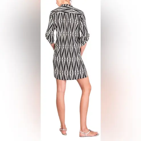 Everyday Ritual Claudine Tunic Maldives Stripe Size Medium Black
