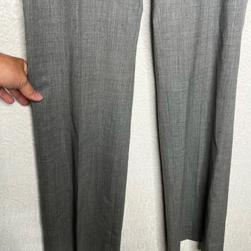 Lafayette 148 New York Barrow Gray Wool Blend Dress Pants Size 8 Has Hole