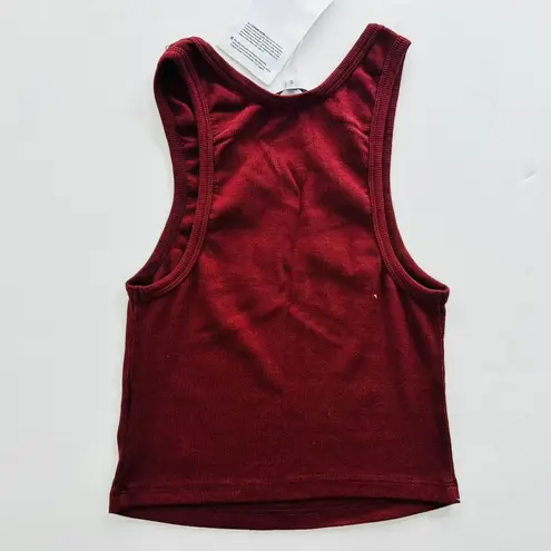 Cotton Citizen Verona Crop Tank Top Sangria Red NEW Size Small Ribbed
