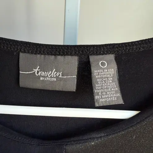 Travelers by Chico's Top Size 0 Black Long Sleeve Black