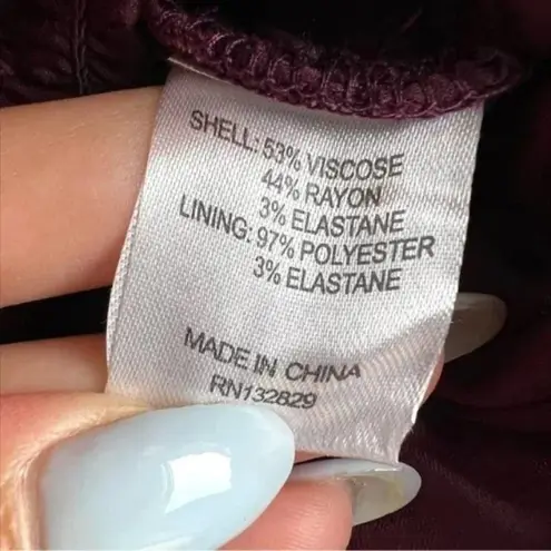 Majorelle Catherine Mini Smocked Skort in Wine Country Small