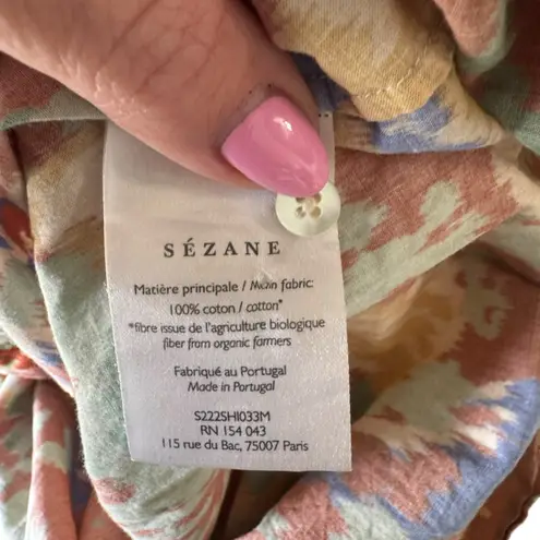 Sézane - Pierro Shirt Antique Floral Button Down Blouse Sz 36