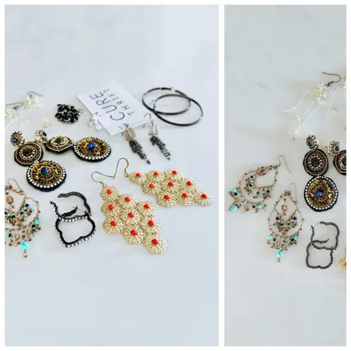 Ralph Lauren BUNDLE (9) Fashion Earrings Collection, Assorted Boho, Luxe & Statement Styles - Image 6