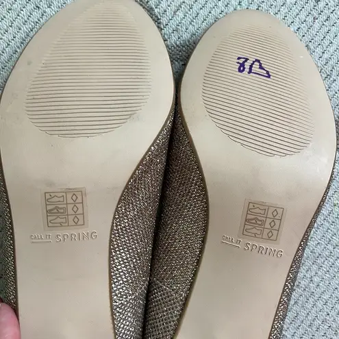 Call it spring Gold Glitter 3β Heels