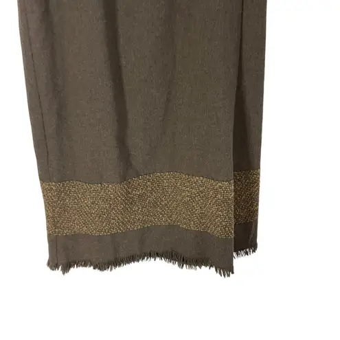 Preston & York Size 12 Large Vintage Wool Blend Academia Brown Maxi Skirt