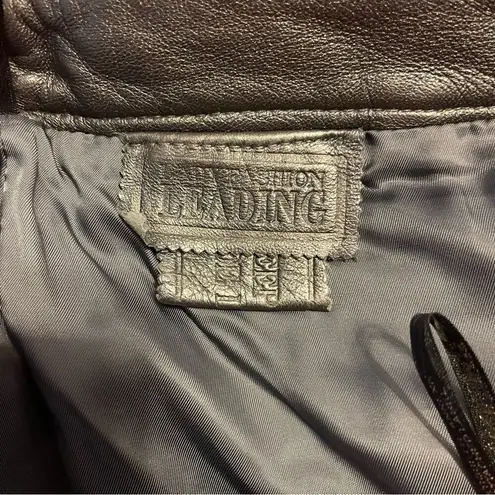 Lady Fashion Vintage Gun Metal Spanish Lamb Skin Napa Pants Size Small