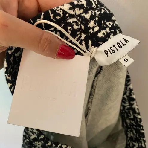 Pistola NWT Black White Marbled Terrycloth Sweat Shorts Women's size Small