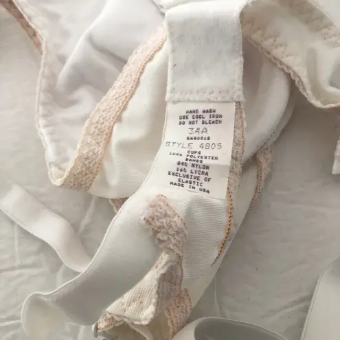 American VINTAGE Empire Intimates 34A White Convertible Strap Bridal Bra A07 Size undefined