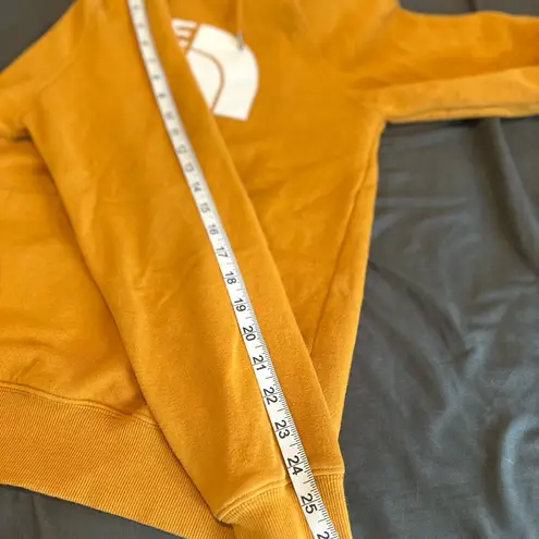 The North Face  Women’s Sz: M Hoodie Sweatshirt Mustard Yellow Logo Pullover.