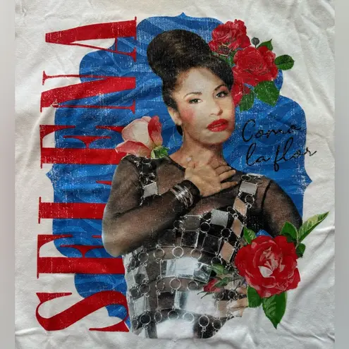 NEW SELENA Como La Flor 90s Style White T