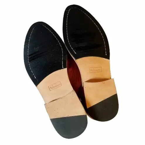 Adro Artisan Dover Flat Red Distressed Leather Side Cutout Slip On Size 7 NEW