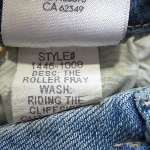 NWT Mother The Roller Fray in Riding The Cliffside Stretch Wide Leg Jeans 30 Blue