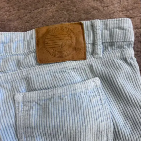 Aviator Nation Light Blue Corduroy Mini Cutoff Shorts NWOT