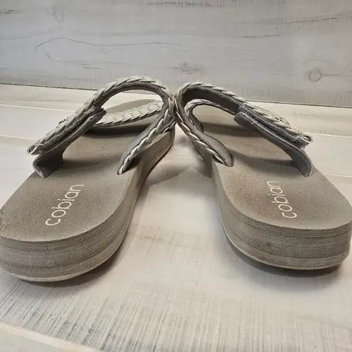 {12} Cobain Women's Braided Bounce Sandal Beige Cream Tan