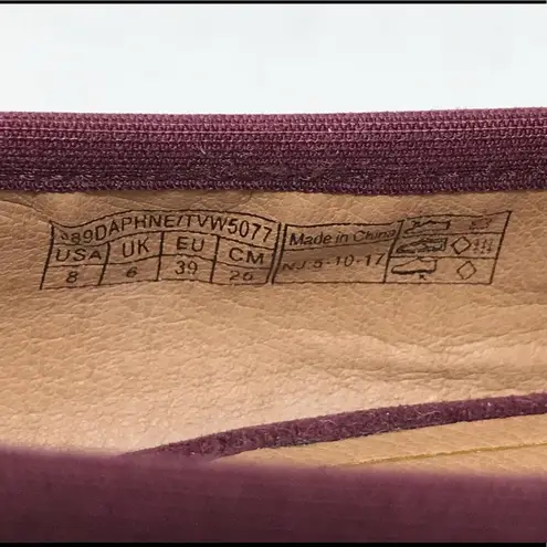 Vionic Daphne Suede Patent Block Heel Bow Low Pump Shoes Merlot Black Burgundy 8