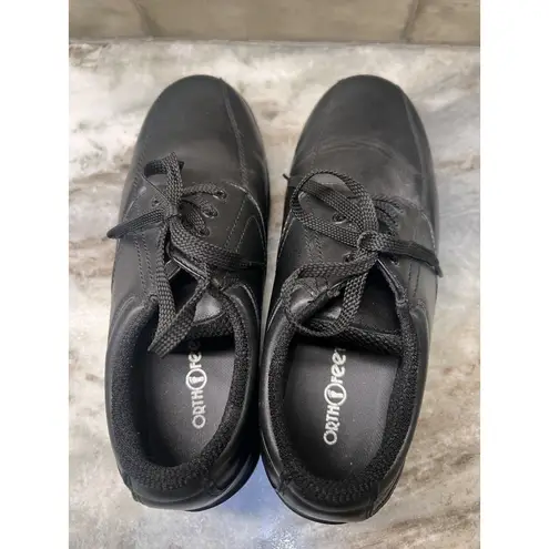 Orthofeet Lake Charles 701 Lace Up Shoe Womens Size 8 D/regular Black Leather