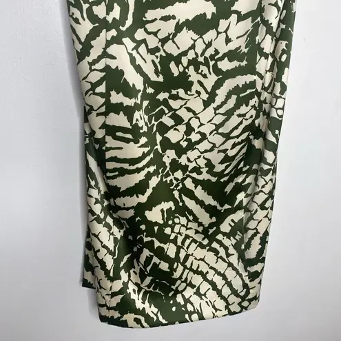 Donna Ricco New York Green & Beige Pattern Bodycon Formal Y2k Dress Size 6