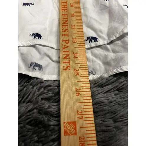 Bass cotton long‎ sleeve white women's Size L Elephant Feminine Shabby Chic Boho Size L