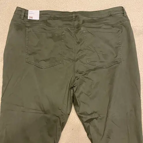 Lane Bryant green skinny pant 26