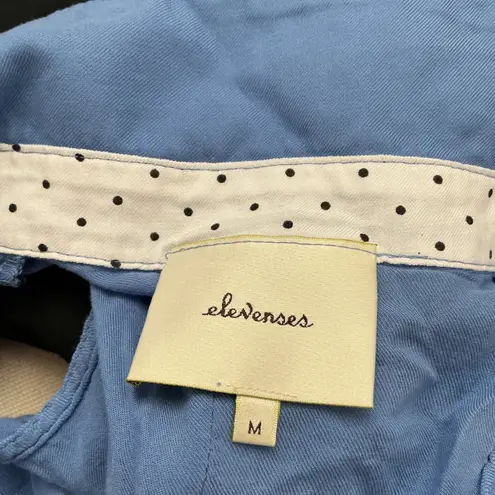 Elevenses Laurina Anthropologie Shirt Blue High-Low Top Sleeveless Size M