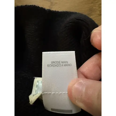 Susan Bristol Cardigan Sweater Button Down Size Medium Hand Embroidered Vintage