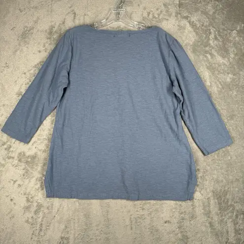 Cut Loose Shirt Womens Small Blue Basic Minimalist Casual Neutral Lagenlook