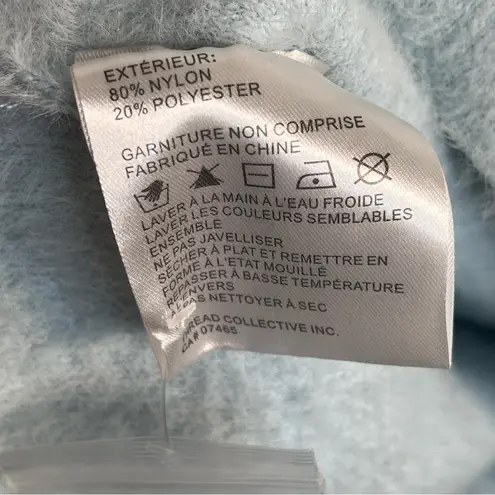 NVLT Anthropologie Light Blue Soft Short Trench Style Coat Sz XL