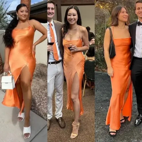 Bec & Bridge Annika Gown Maxi Dress in Orange Size US 8