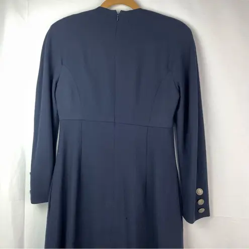 Gillian Women’s Vintage Pleated Wool Dress Cocktail Formal Midi Size 6