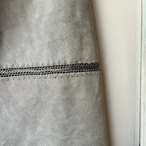 St. Tropez Vintage Saint Tropez Suede Leather Skirt sz M Green Patchwork Boho Western Suede