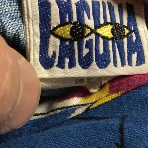 Vintage 80s bright surfer tunic Size L